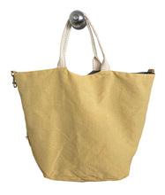 Load image into Gallery viewer, Yellow Ecofriendly canvas bag made out of recycled plastic and textiles
