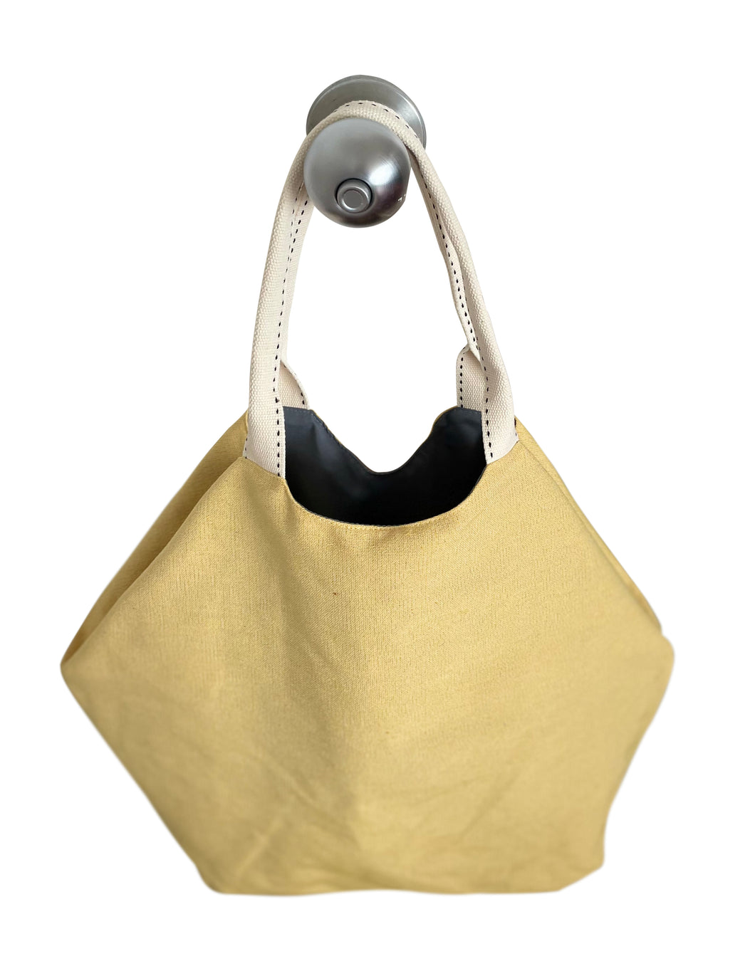 Yellow Ecofriendly canvas bag made out of recycled plastic and textiles
