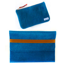 Load image into Gallery viewer, Ecofriendly, Macbook Pro, MacBook Air, eco pouch, multipurpose pouch, cosmetic pouch, pencil case, charger case, notebook casr  computer cover, laptop case, recycled  recycling, cero waste, gift, Christmas present
